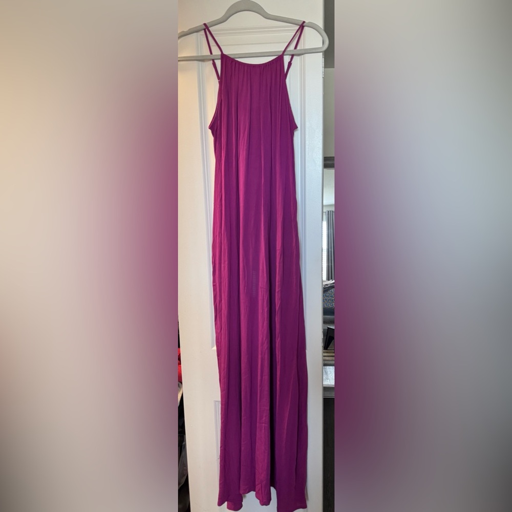 A New Day Pink Pleated A-Line Maxi Skirt